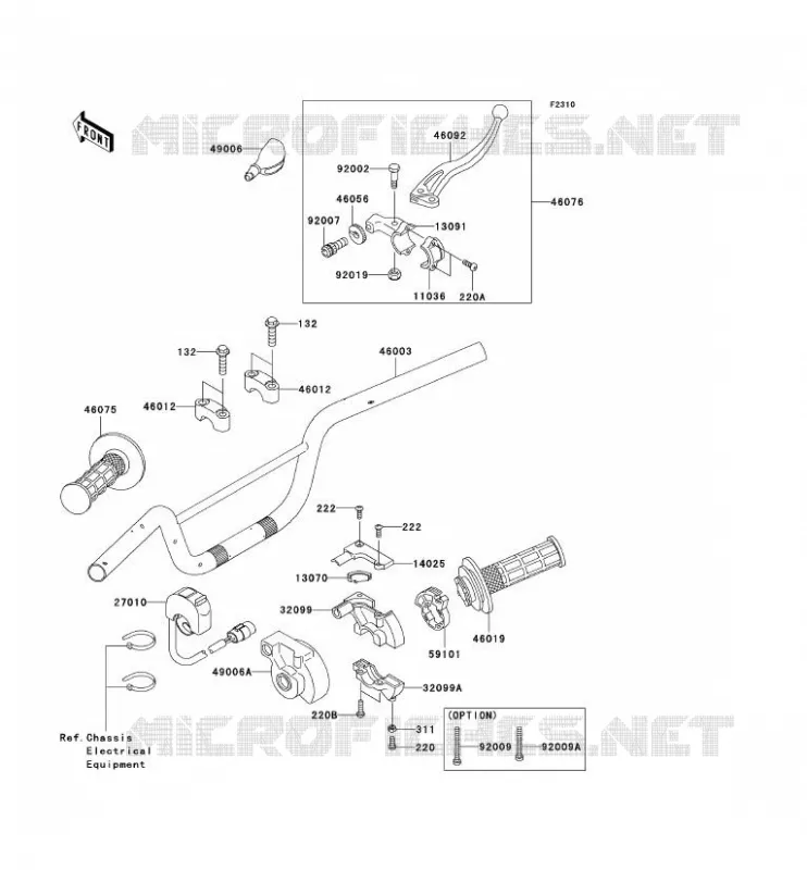 GUIDON Kawasaki TOUT-TERRAIN 110 2009 KLX110  KLX110A9F