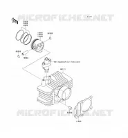 CYLINDRE/PISTON pour Kawasaki KLX110 2011