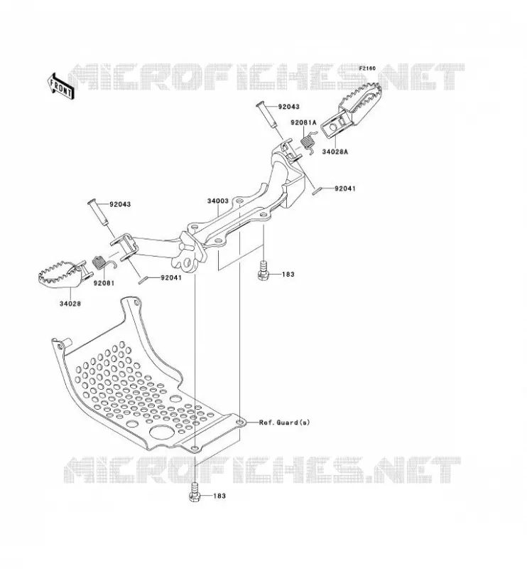 REPOSE PIED Kawasaki TOUT-TERRAIN 110 2011 KLX110  KLX110CBF