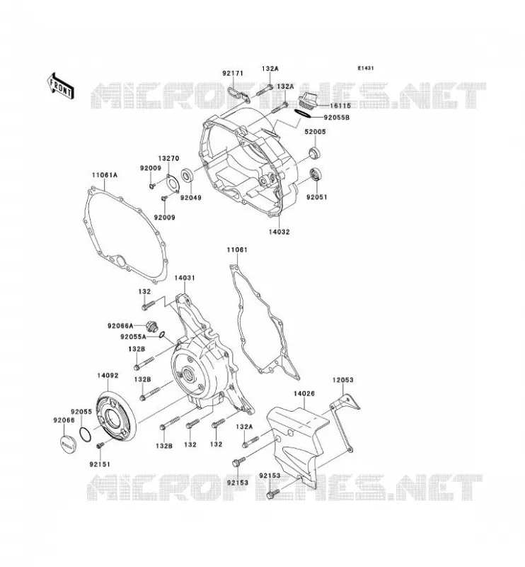 COUVERCLES MOTEUR Kawasaki TOUT-TERRAIN 110 2012 KLX110  KLX110CCF