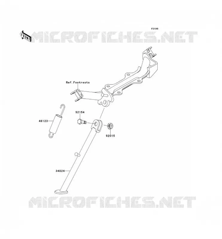 BEQUILLES Kawasaki TOUT-TERRAIN 110 2012 KLX110  KLX110CCF