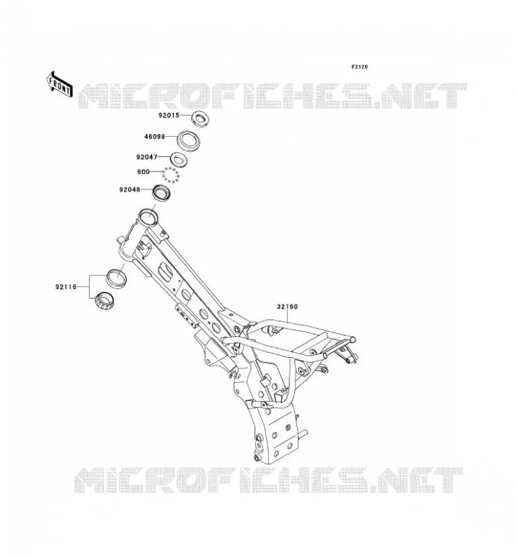 CH&Acirc;SSIS Kawasaki TOUT-TERRAIN 110 2012 KLX110  KLX110CCF