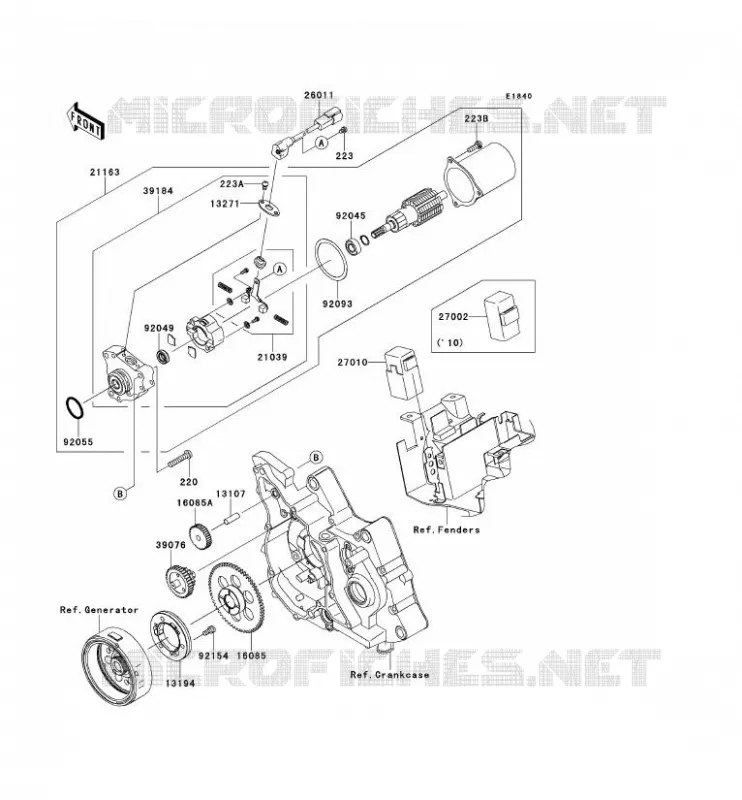 D&Eacute;MARREUR Kawasaki TOUT-TERRAIN 110 2012 KLX110  KLX110CCF