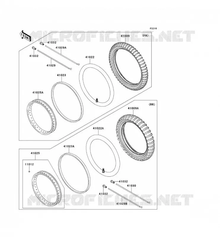 ROUE/PNEUS Kawasaki TOUT-TERRAIN 110 2012 KLX110  KLX110CCF