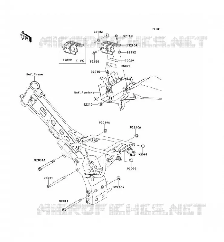 SUPPORT MOTEUR Kawasaki TOUT-TERRAIN 110 2012 KLX110  KLX110CCF