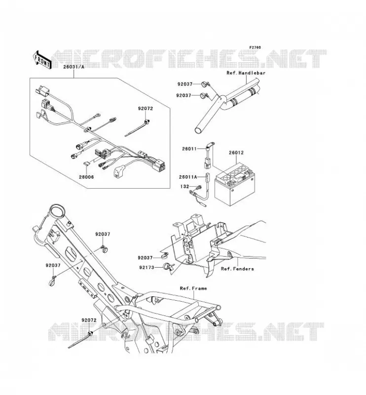 CHASSIS EQUIPMENT ELECTRIQUE Kawasaki TOUT-TERRAIN 110 2013 KLX110  KLX110CDF