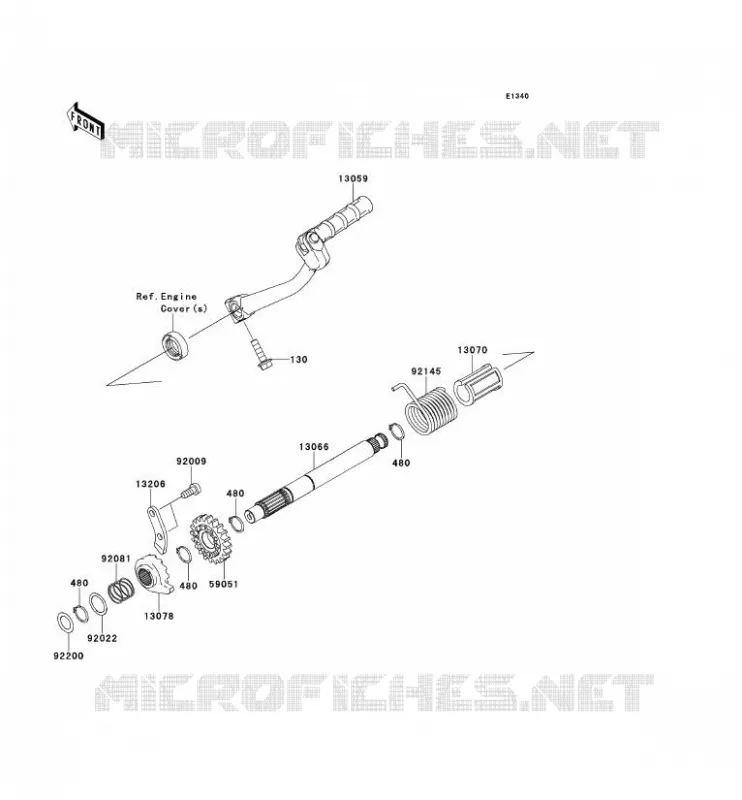 MECANISME DE KICK Kawasaki TOUT-TERRAIN 110 2013 KLX110  KLX110CDF