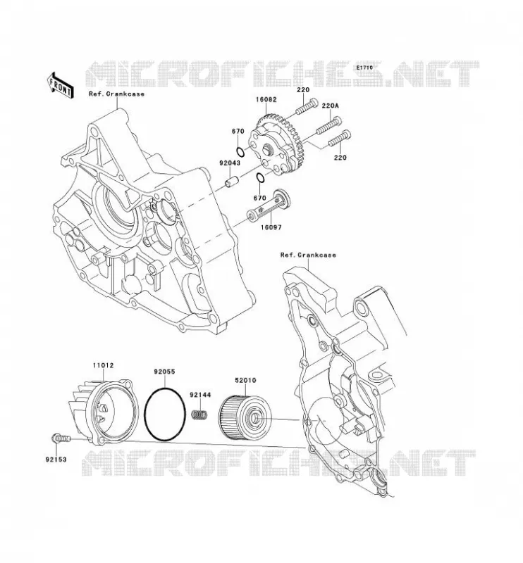 POMPE A HUILE Kawasaki TOUT-TERRAIN 110 2013 KLX110  KLX110CDF