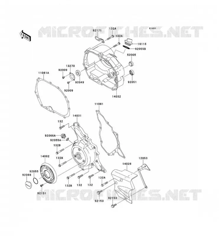 COUVERCLES MOTEUR Kawasaki TOUT-TERRAIN 110 2013 KLX110  KLX110CDF