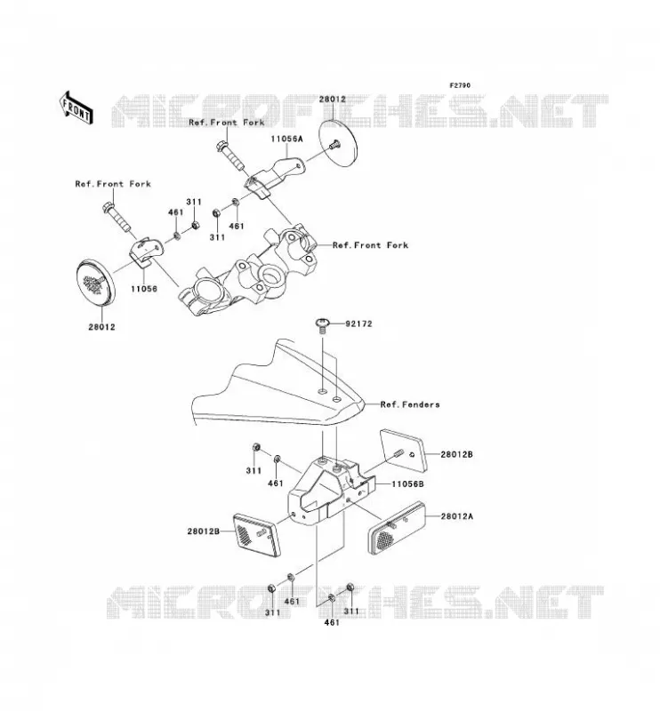 CATADIOPTRES(CN) Kawasaki TOUT-TERRAIN 110 2014 KLX110  KLX110CEF