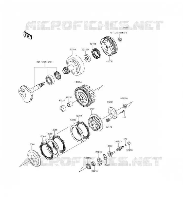 EMBRAYAGE Kawasaki TOUT-TERRAIN 110 2015 KLX110  KLX110CFF