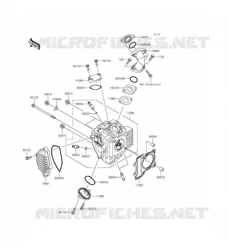 CULASSE Kawasaki TOUT-TERRAIN 110 2015 KLX110  KLX110CFF