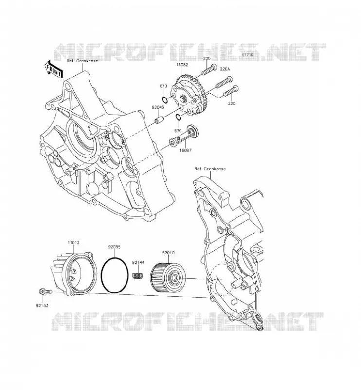 POMPE A HUILE Kawasaki TOUT-TERRAIN 110 2015 KLX110  KLX110CFF