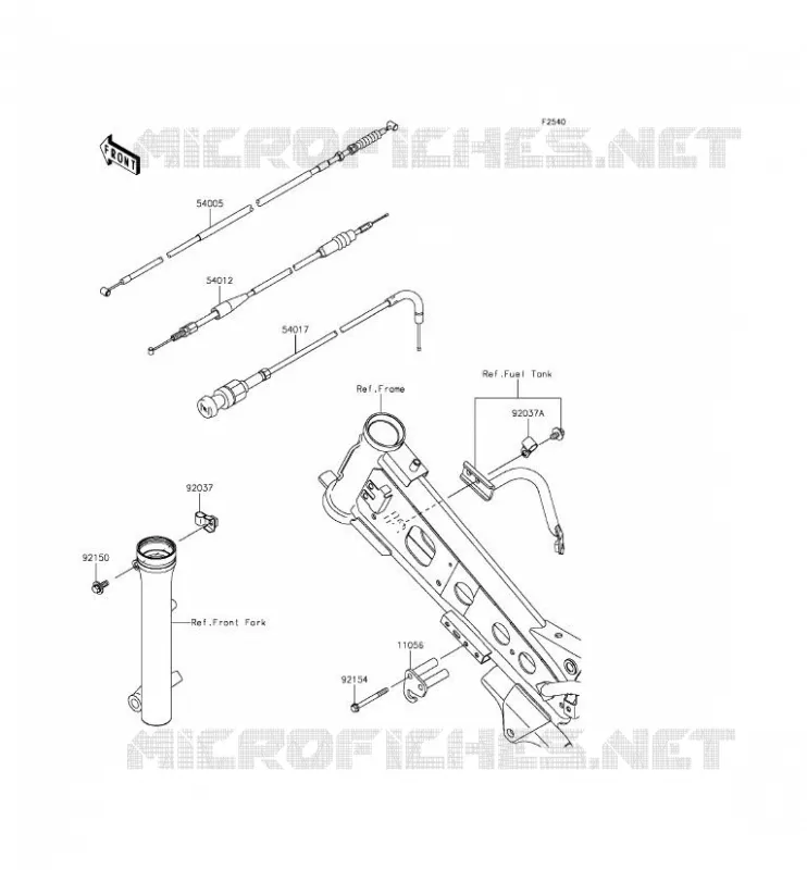 CABLES Kawasaki TOUT-TERRAIN 110 2016 KLX110  KLX110CGF