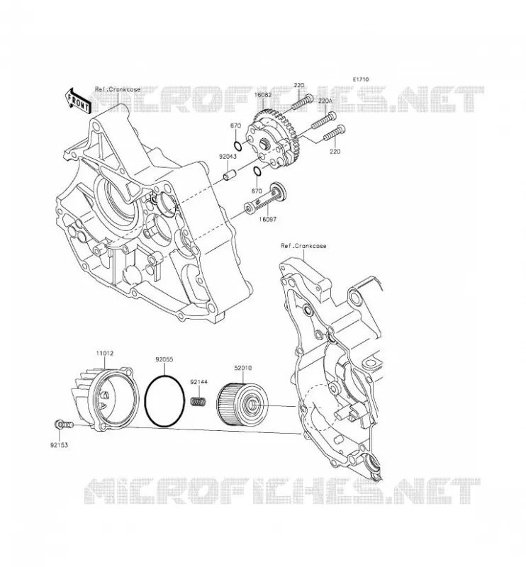 POMPE A HUILE Kawasaki TOUT-TERRAIN 110 2016 KLX110  KLX110CGF