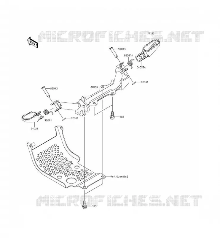 REPOSE PIED Kawasaki TOUT-TERRAIN 110 2016 KLX110  KLX110CGF