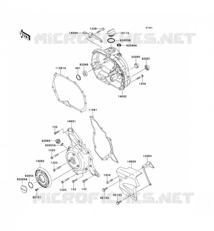COUVERCLES MOTEUR Kawasaki TOUT-TERRAIN 110 2011 KLX110L  KLX110DBF