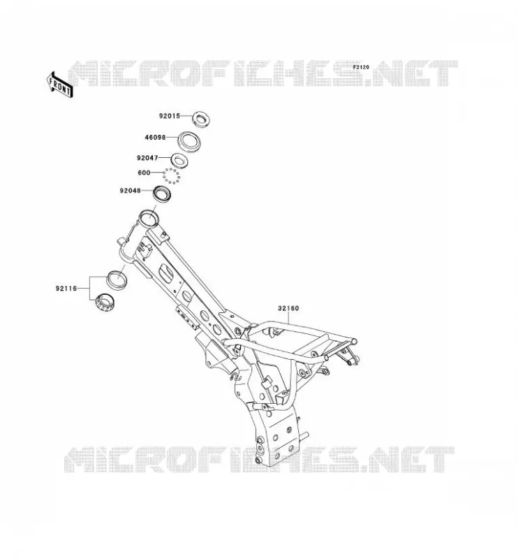 CH&Acirc;SSIS Kawasaki TOUT-TERRAIN 110 2012 KLX110L  KLX110DCF