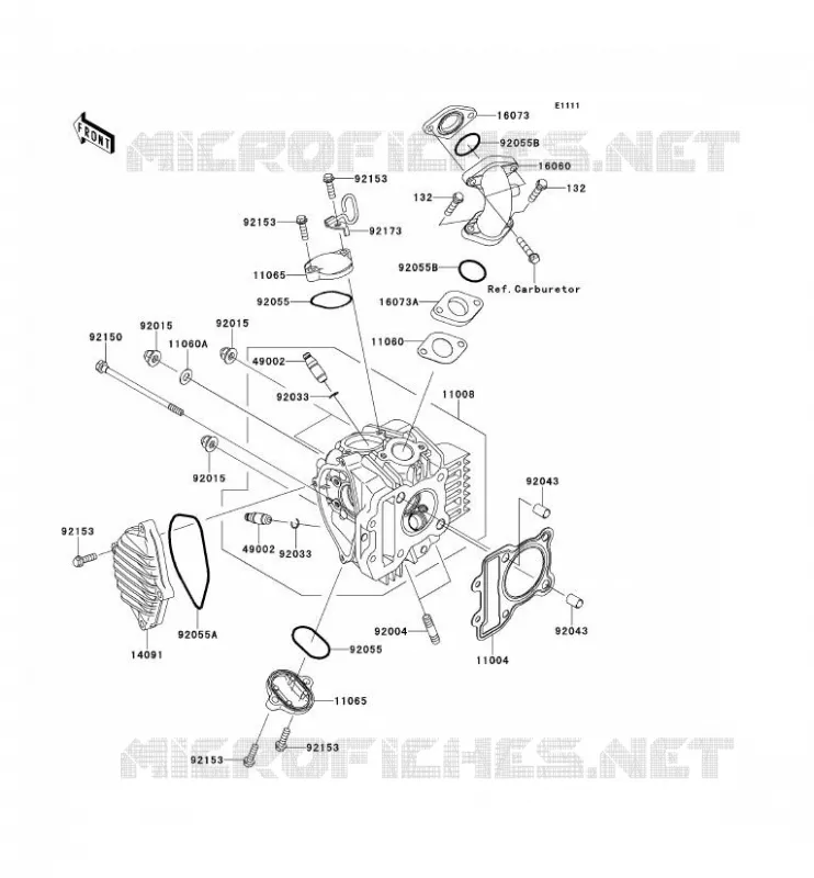 CULASSE Kawasaki TOUT-TERRAIN 110 2012 KLX110L  KLX110DCF