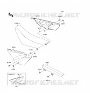 CACHE LAT&Eacute;RAL/GARDE CHAINE pour Kawasaki KLX110L 2013