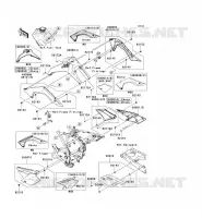 CACHE LAT&Eacute;RAL/GARDE CHAINE pour Kawasaki KLX140 2008
