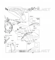 GARDE BOUE pour Kawasaki KLX140 2008