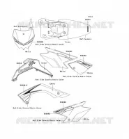 STICKER(GREEN) pour Kawasaki KLX140 2009