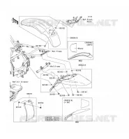 GARDE BOUE pour Kawasaki KLX140 2009