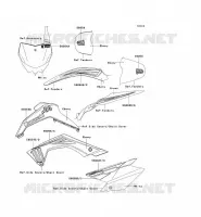 STICKER(EBONY) pour Kawasaki KLX140 2009