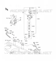 MAITRE CYLINDRE ARRI&Egrave;RE pour Kawasaki KLX140 2009