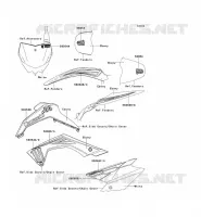 STICKER(EBONY) pour Kawasaki KLX140 2009