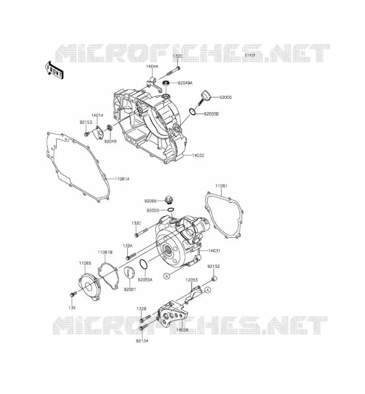 COUVERCLES MOTEUR Kawasaki TOUT-TERRAIN 140 2012 KLX140  KLX140ACF