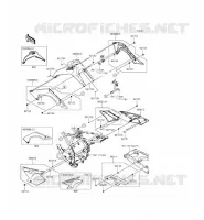 CACHE LAT&Eacute;RAL/GARDE CHAINE pour Kawasaki KLX140 2013