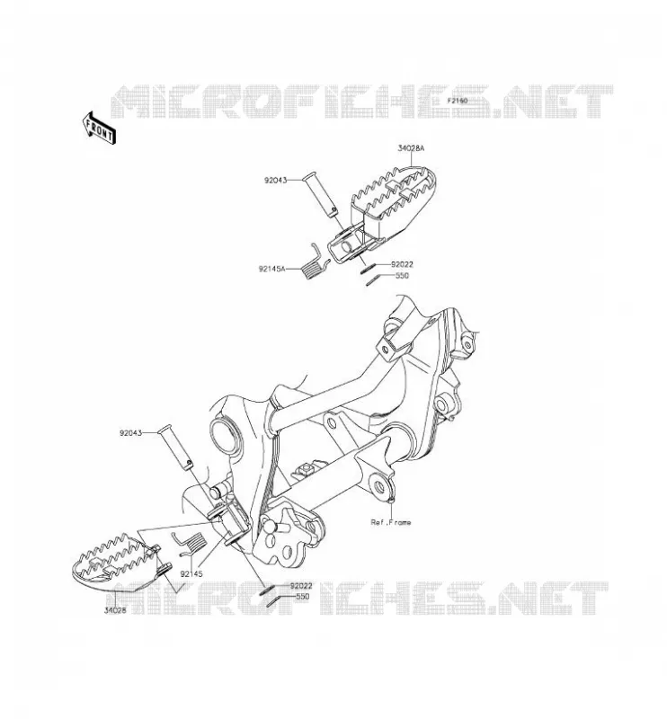 REPOSE PIED Kawasaki TOUT-TERRAIN 140 2013 KLX140  KLX140ADF