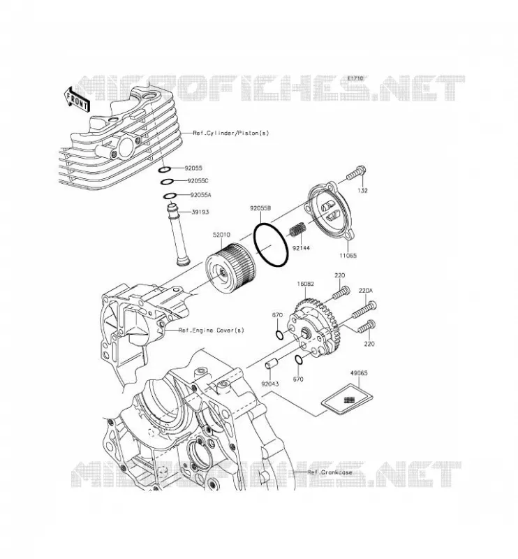 POMPE A HUILE Kawasaki TOUT-TERRAIN 140 2014 KLX140  KLX140AEF