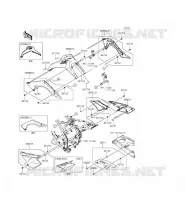 CACHE LAT&Eacute;RAL/GARDE CHAINE pour Kawasaki KLX140 2015