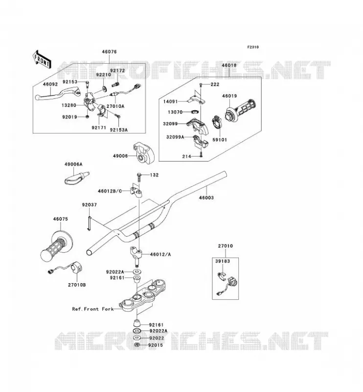 GUIDON Kawasaki TOUT-TERRAIN 140 2009 KLX140L  KLX140B9F