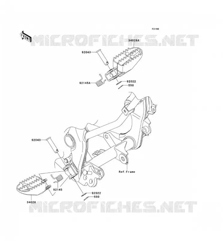 REPOSE PIED Kawasaki TOUT-TERRAIN 140 2009 KLX140L  KLX140B9F