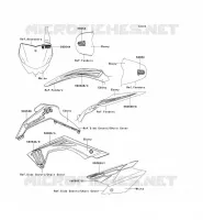 STICKER(EBONY) pour Kawasaki KLX140L 2009