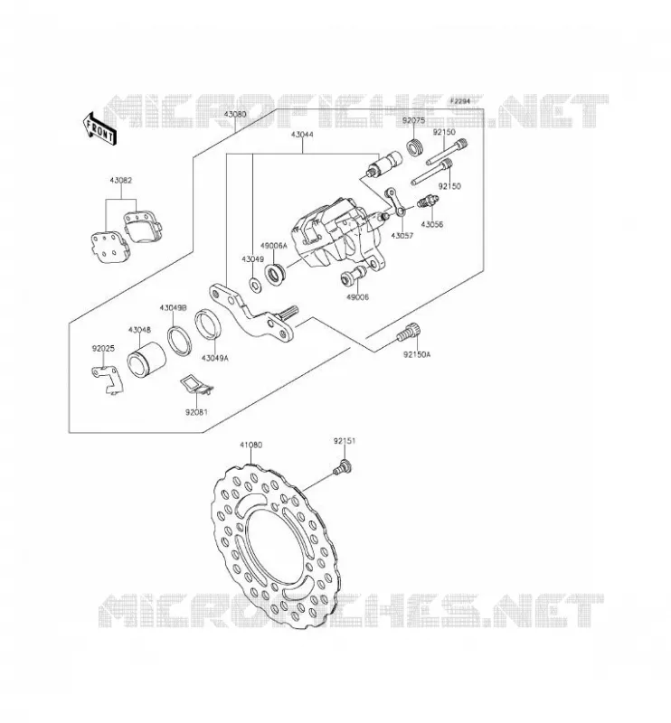 FREIN ARRIERE Kawasaki TOUT-TERRAIN 140 2014 KLX140L  KLX140BEF