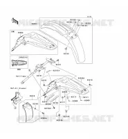 GARDE BOUE pour Kawasaki KLX450R 2009
