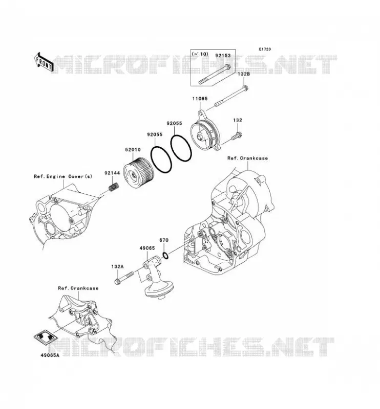 FILTRE &Agrave; HUILE Kawasaki TOUT-TERRAIN 450 2011 KLX450R  KLX450ABF