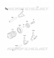 BARILLET/FOURCHETTE pour Kawasaki KX100 1991