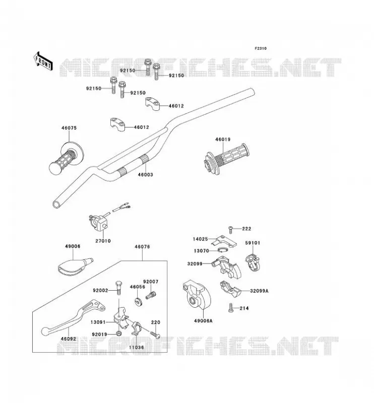GUIDON Kawasaki TOUT-TERRAIN 100 1992 KX100  KX100-B2