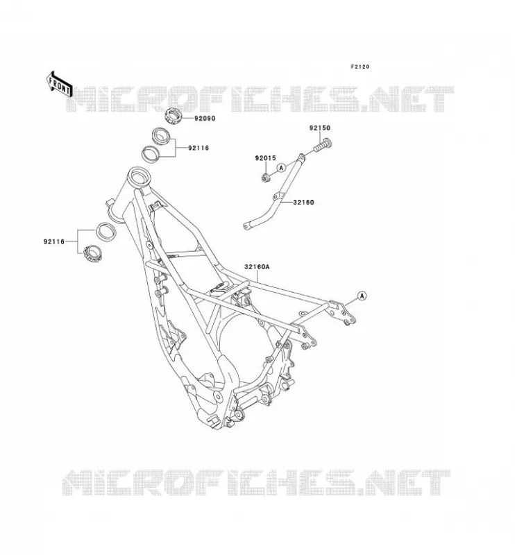 CH&Acirc;SSIS Kawasaki TOUT-TERRAIN 100 1992 KX100  KX100-B2