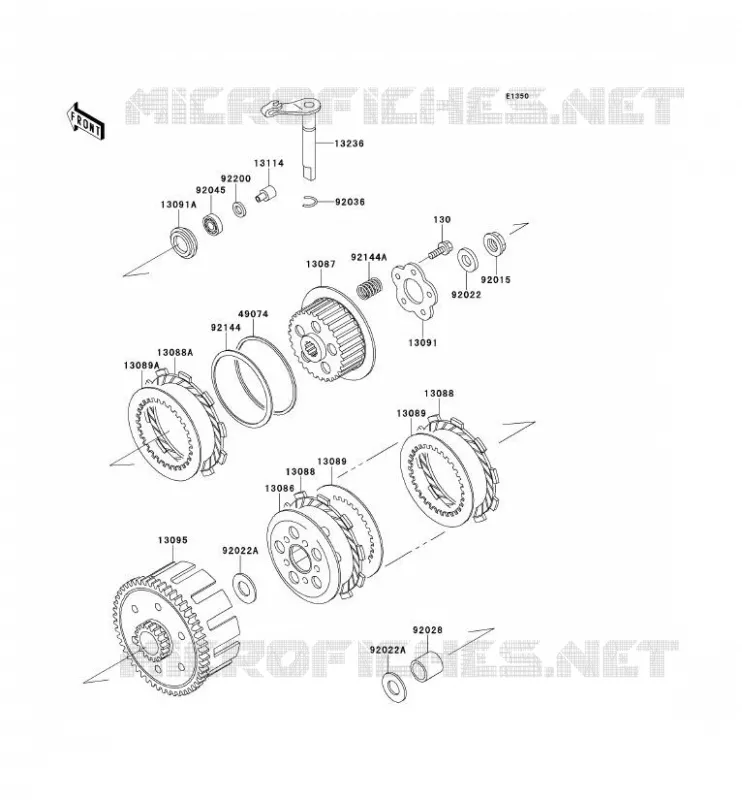 EMBRAYAGE Kawasaki TOUT-TERRAIN 100 1992 KX100  KX100-B2