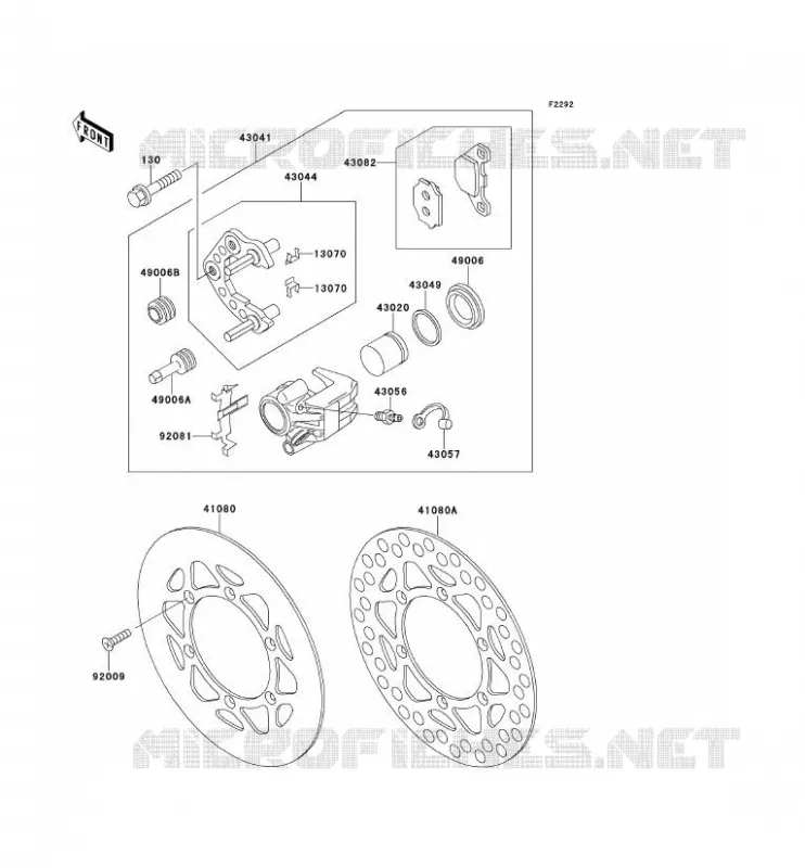 FREIN AVANT Kawasaki TOUT-TERRAIN 100 1992 KX100  KX100-B2