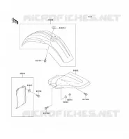 GARDE BOUE pour Kawasaki KX100 1993