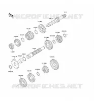 TRANSMISSION pour Kawasaki KX100 1993