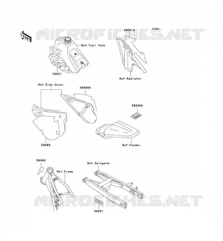 LABEL Kawasaki TOUT-TERRAIN 100 1995 KX100  KX100-B5